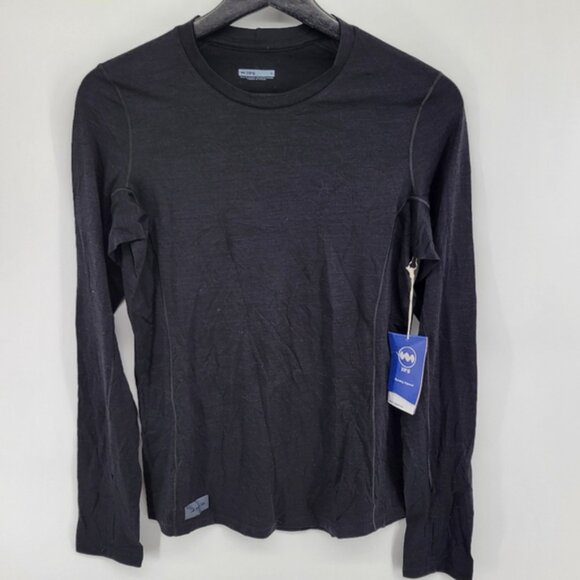 Janji Repeat Merino Long Sleeve Running Shirt Black Size Small - Picture 4 of 15